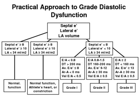 diastolic function flow chart.